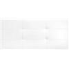 WIN REST Cabecero Venus Imbottitura Comfort Letti di Fascia Alta, Struttura in Legno, Rivestimento in Ecopelle, Metallo, Bianco, 170x60cm (Cama 150/160)