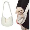 mongtsamz Marsupio Cane Taglia Piccola, Marsupio per Cani di Piccola Taglia Portatile Borsa da Viaggio per Cani per Cane Gatto Fino a 5KG per Passeggiata Viaggio Ciclismo, 1 Pezzi, Bianco