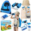 YOPINSAND Set da esplorazione per Bambini, con Gilet, Cappello, Zaino e binocolo | giocattolo da esterno per bambini, ragazze e ragazzi