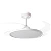 BEL AIR HOME - Ventilatore da soffitto SLIM - Motore DC silenzioso - Pale pieghevoli - Luce LED 36W regolabile 3000K-6500K - Telecomando incluso - Design moderno, Bianco