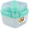 heavenlife Porta Pranzo con 2 Scomparti, 1400ml Bento Box con Forchetta e Coltello, Lunch Box Riscaldabile, Contenitore per Pranzo e Insalata per Scuola Lavoro Picnic