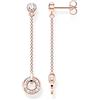Thomas Sabo H2063-416-14 - Orecchini da donna a cerchio in argento sterling 925 con finitura oro rosa 750 con zirconi, dimensioni: 42 x 8,5 mm, colore: Rosa, 42x8,5 mm, Argento sterling, Zirconia