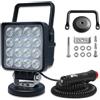Willpower 1pcs Faro da Ricerca Led con base magnetica, riflettore portatile da 4 pollici 48W, fari led per auto SUV rimorchio trattore camion campeggio