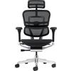 PROCOMFORT ERGOHUMAN Elite Evolution Poltrona ergonomica su Ruote di Ultima Generazione con regolazioni avanzate per Il settaggio della Postura più Confortevole (Nero)