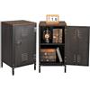 Sightlife Armadio in metallo, credenza per comodino, cassettiera in stile vintage, regolabile, per soggiorno, camera da letto, in metallo (42.5 x 40 x 75.8 cm)