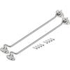 ZiYuya 2pcs Chiusura a gancio e occhiello in acciaio inox, gancio e chiavistello a occhiello, gancio porta, gancio per cancello della cabina, gancio blocca finestra chiusura per cancelli 12 inch