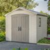 Keter Casetta da giardino KETER Factor in resina tortora con porta doppio battente, superficie interna 5.61 m² e spessore parete 16 mm