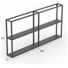 Leroy Merlin Mensola a muro ARTAN 100 dritto in acciaio L 100 x P 13 cm nero opaco