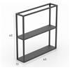 Leroy Merlin Mensola a muro Artan 60 dritto in acciaio L 60 x P 13 cm nero opaco
