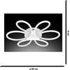 NOVECENTO Plafoniera LED Fiore Ø 50 cm bianco NOVECENTO