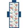 L'Emporio Casa Telo Mare Piscina con tasche e Cuscino - sdraio lettino Digitale in morbida Microfibra di Poliestere (Coralli)