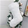Vidillo Calze di Natale grandi Calza di peluche Sacchetti di Natale appesi Calza di Vacanze di Natale Camino Albero di Natale Ornamenti appesi Porta Regali Decorazioni Natalizie Borse bambini Borse (Bianco)
