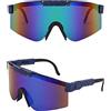 ZNBIOINA Occhiali da sole sportivi polarizzati per uomo donna giovane, UV400 Vipers occhiali con gambe regolabili per ciclismo, guida, corsa, golf, C4