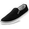 DUNLOP Scarpe da ginnastica da uomo in tela, senza lacci, per barche e yachting, estive, stile casual, Nero , 43 EU