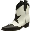 L37 HANDMADE SHOES Stivali da Cowboy, Scamosciata, Fodera in Pelle, Scarpe Fatte a Mano, Cielo Pieno di Stelle, Western Boot Donna, Nero/Bianco, 38 EU