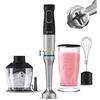 Cecotec Frullatore a Immersione Katana 12 Chop B, 1200 W, 21 Velocità- Turbo, 4 Lame con Titanio Nero, Cappa Antispruzzo, Piedino XL, Bicchiere 800 ml, Sistema Perreomove Muove Le Lame Su e Giù