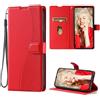 SEHEYA Cover per Realme 12 Plus 5G Custodia a Libro in PU Pelle Premium Ultra Sottile Flip Wallet Case Pieghevole Magnetica Portafoglio Caso Folio, Rosso