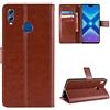 Kukoufey Cover per Huawei Honor 8X JSN-L42 JSN-LX3 JSN-L23,Custodia per Huawei Honor View 10 Lite JSN-AL00 JSN-AL00a JSN-TL00 JSN-L21 Custodia Portafoglio in Pelle Flip Case Brown