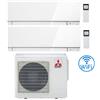 Mitsubishi Climatizzatore Condizionatore Mitsubishi Kirigamine Zen Wifi Bianco Dual Split Inverter 9000 + 18000 BTU con U.E. MXZ-2F53VF classe A+++ /A++ NOVITÁ