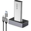 ORICO Docking station M.2 per SSD NVMe SATA con Case in Alluminio con Dissipatore di Calore,10Gbps Adattatore da SSD M2 a USB con Cavo da USB C a C/A da 3,3 Piedi, Fino a 8TB, Senza Attrezzi -IT18