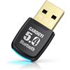 GAROGYI Adattatore Bluetooth 5.4 Pro Mini Dongle USB per PC Chiavetta Bluetooth per Windows 11/10/8.1/7 Compatibile con Controller, Auricolari, Tastiere, Mouse, Casse, Stampanti e Altoparlanti