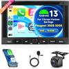 Rimoody 2G+64G Wireless Carplay Android Autoradio per Peugeot 3008 5008 Citroen Partner Berlingo 2010-2016 7 Pollici Autoradio con Android Auto GPS WIFI Mirror Link Bluetooth FM/RDS Telecamera Posteriore