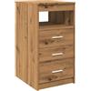 vidaXL Cassettiera Rovere Artigianale 40x50x76 cm in Truciolato