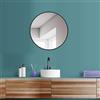 HOKO® 60 cm rotondo Specchio da parete di design con cornice in metallo nero opaco.Per bagno, corridoio, camera da letto, soggiorno.