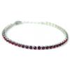 LR Wonder Braccialetto Tennis Argentato Cristalli Rubino, 1 Pezzo
