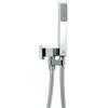 BOSSINI - CUBE kit supporto orientabile con presa acqua, duplex e flessibile a scelta [varie finiture] - C55001/C55005