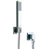BOSSINI - CUBE kit supporto fisso con presa acqua, duplex e flessibile a scelta - C50001/C50008 : Flessibile - Flessibile ottone doppia aggraffatura - A03045