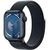 Apple Watch Series 9 GPS Cassa 41mm in Alluminio Mezzanotte con Cinturino Sport Loop Mezzanotte