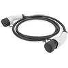 DIGITUS Cavo di ricarica Mode 3 per auto elettriche e PHEV - 10 m - Tipo 2 - Monofase - 32 A - 7,4 kW - Nero/Grigio