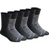 Dickies Men's Big and Tall Multi-Pack Dri-tech Moisture Control Crew Socks, Charcoal Bnd2, Shoe Size: 12-15