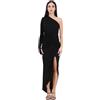 Pinko FURNARI Abito Jersey Lucido Vestito per Occasioni Speciali, Z99_Nero Limousine, L Donna