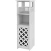 WODFARR Mobiletto portaoggetti per WC, scaffale portaoggetti bianco per bagno, armadio, mobili da bagno, colonna, supporto per carta igienica 78 x 22 x 22 cm