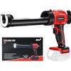 WingFly Pressa per cartucce a batteria, compatibile con batteria Makita da 18 V, pistola elettrica con 4 velocità e luce LED, 10 oz/300 ml, pistola in silicone per sigillatura, spatole (senza batteria)