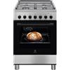 Electrolux Cucina a Gas 4 Fuochi Forno Elettrico Larghezza x Profondità 60x60 cm Classe A con Coperchio colore Inox - LKK620000X