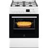 Electrolux Cucina a Gas 4 Fuochi Forno Elettrico Larghezza x Profondità 60x60 cm Classe energetica A colore Bianco - LKK640200W
