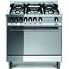 Lofra Cucina a Gas 5 Fuochi con Forno a Gas Ventilato con Grill Larghezza x Profondità 80x60 cm Classe A colore Inox - MG86GV/C