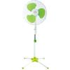 DCG Ventilatore a Piantana da Terra a Pale Ø 40 cm Oscillante 3 Velocità colore Bianco / Verde - VE1626