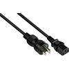 Good Connections Cavo di alimentazione americana/USA spina di rete tipo B (NEMA 5-15P) Hospital Grade a presa C13 (dritta) - UL/CSA - AWG18 - nero - 1 m