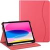 FINTIE Custodia per iPad (A16) 11ª Generazione 11 (2025) / iPad 10ª Gen 10.9 (2022) con Portapenne, [Multi-angli] Leggero Stand Cover Protettiva Case con Tasca Auto Sveglia/Sonno, Rosa