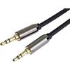 PremiumCord Cavo Jack Stereo HQ da 3,5 mm, Spina Jack da 3,5 mm, Stereojack Maschio-Maschio, Cavo Di Collegamento Audio Cuffie Aux, Schermato, Connettore In Metallo, M/M, Lunghezza 5 m
