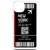 World Boarding Pass Phone Case Gift Shop Telefono per biglietti aerei della carta d'imbarco di New York di New York Custodia per iPhone 13
