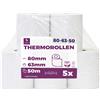 LYNNE PAYMENT SOLUTIONS LYNNE - Rotoli Cassa 80x63 Termica Fiscale - Rotolini carta termica 80x63x12 - R