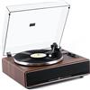 1 BY ONE Giradischi a Cinghia e Hi-Fi con Altoparlanti Incorporati, (L4B)