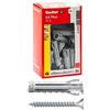 Fischer 25 Tasselli SX Plus con Vite 10x50 mm per Muro Pieno, Mattone Forato, Muratura, Calcestruzzo, per il Fissaggio di Lampadari, Mobili, Pensili, Mensole, 567623