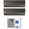 Haier Condizionatore Haier Dual Split Inverter serie FLEXIS PLUS BLACK 7+7 con 2U40S2SM1FA R-32 Wi-Fi Integrato Nero 7000+7000