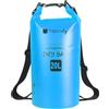 Techly Professional Sacca Impermeabile 20L Dry Bag con Tracolla regolabile, Azzurra